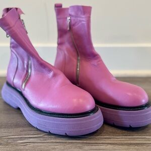 Free People Combat Moto Boots  Vibrant Purple Heeled